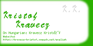 kristof kravecz business card